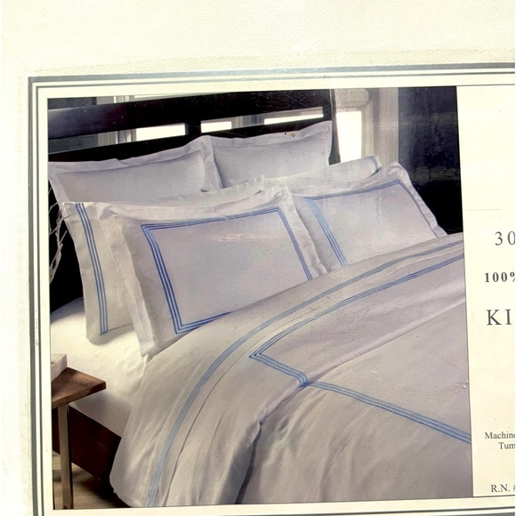 Westport Home line Embroidered 100% cotton King Sheet Set - Picture 4 of 4